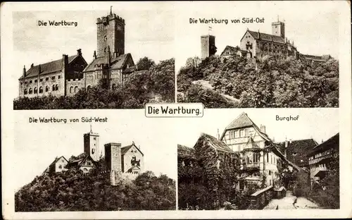 Ak Lutherstadt Eisenach in Thüringen, Wartburg, Burghof