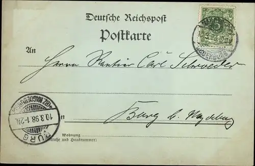 Mondschein Ak Magdeburg an der Elbe, Alter Markt