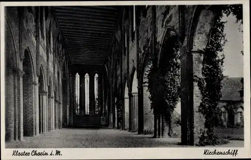 Ak Chorin in der Mark, Kloster, Kirchenschiff, Arkaden