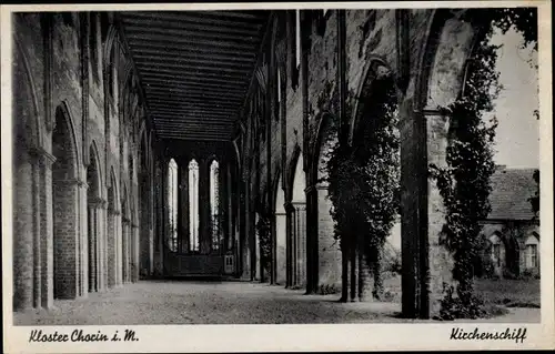 Ak Chorin in der Mark, Kloster, Kirchenschiff, Arkaden