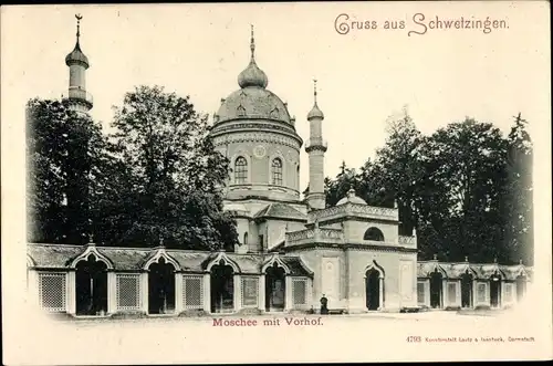 Ak Schwetzingen in Baden, Moschee, Vorhof