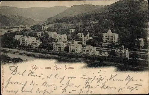 Ak Bad Ems an der Lahn, Teilansicht