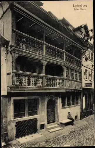 Ak Ladenburg am Neckar Baden, Altes Haus