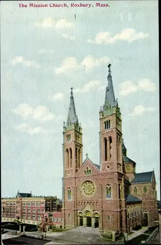 Ak Roxbury Massachusetts USA, Missionskirche