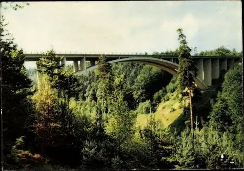 Ak Hermsdorf in Thüringen, Teufelstalbrücke