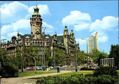 Ak Leipzig in Sachsen, Neues Rathaus, Hochhaus