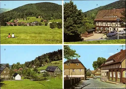 Ak Waltersdorf Großschönau Oberlausitz, Sonneberg, Konsum Gaststätte Grenzbaude, Umgebindehäuser