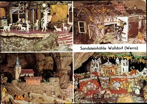 Ak Walldorf an der Werra Meiningen Thüringen, Sandsteinhöhle, Märchen- und Sagenhöhle