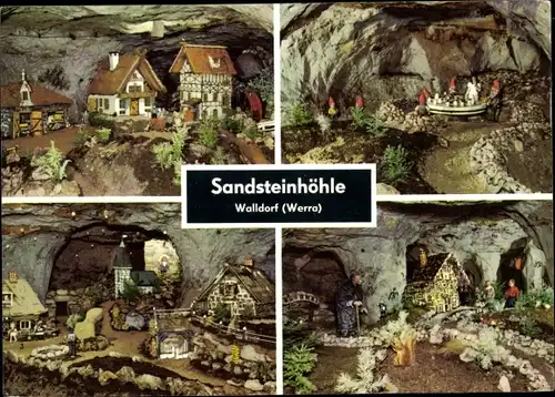 Ak Walldorf an der Werra Meiningen Thüringen, Sandsteinhöhle, Märchen- und Sagenhöhle