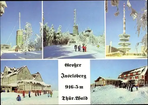 Ak Brotterode in Thüringen, Großer Inselsberg, Turm, Winter