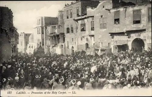 Ak Kairo Kairo Ägypten, Prozession des Heiligen Teppichs