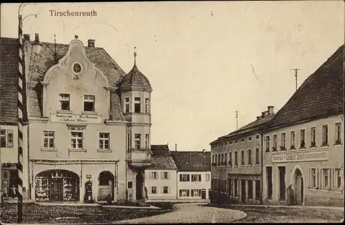 Ak Tirschenreuth in der Oberpfalz Bayern, Straßenpartie, Geschäft