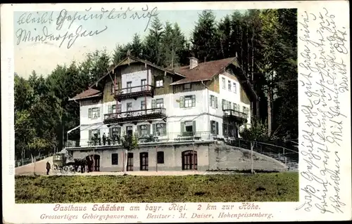 Ak Hohenpeißenberg Peißenberg Oberbayern, Gasthaus Schächen
