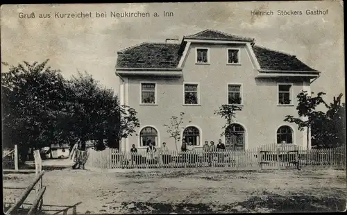 Ak Kurzeichet Neuburg am Inn Niederbayern, Heinrich Stöckers Gasthof
