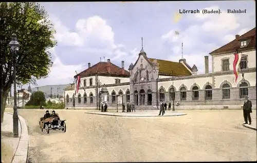 Ak Lörrach in Baden, Bahnhof
