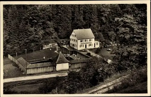 Ak Simmelsdorf in Mittelfranken, Kurhaus Naifertal, Familienbad, Luftbild