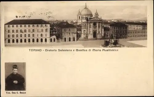 Ak Torino Turin Piemonte, Oratorio Salesiano, Basilica di Maria Ausiliatrice