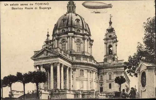 Ak Torino Turin Piemonte, Basilica Reale di Superga