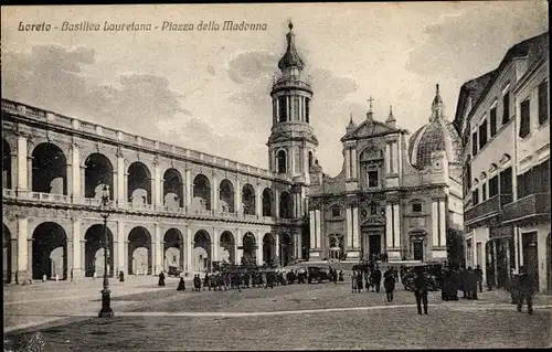 Ak Loreto Marche, Basilica Lauretana, Piazza della Madonna