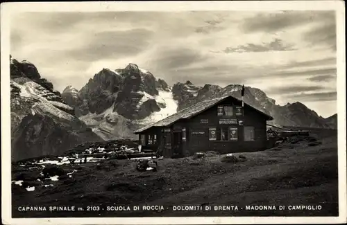 Ak Madonna di Campiglio Sankt Maria im Pein Trentino, Dolomiti di Brenta, Capanna Monte Spinale