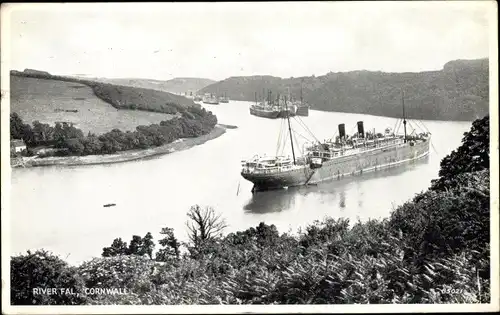 Ak Cornwall England, Flussfall