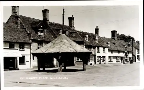 Ak Mildenhall Ostengland, Marktplatz