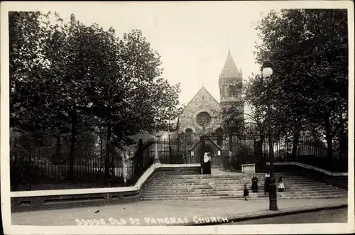 Ak London City England, Old St. Pancras Church