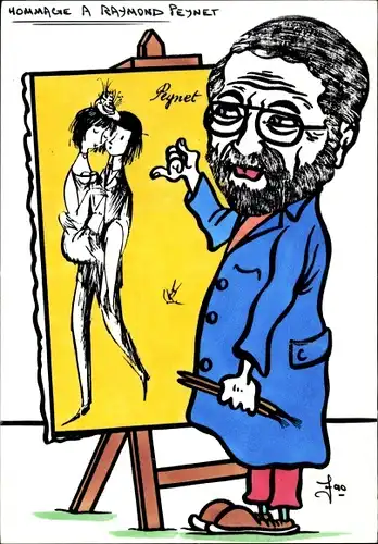 Künstler Ak Lardie, Jacques, Jihel, Hommage a Raymond Peynet