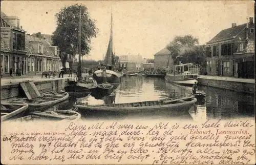 Ak Leeuwarden Friesland Niederlande, Eebuurt