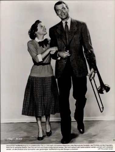 Foto Schauspieler June Allison und James Stewart, Die Glenn Miller Story, Pressefoto