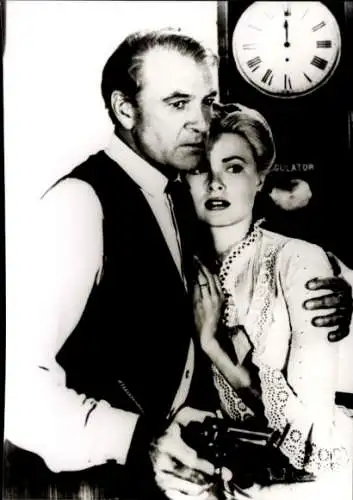 Foto Schauspieler Gary Cooper und Grace Kelly, Filmszene 12 Uhr mittags, Pressefoto
