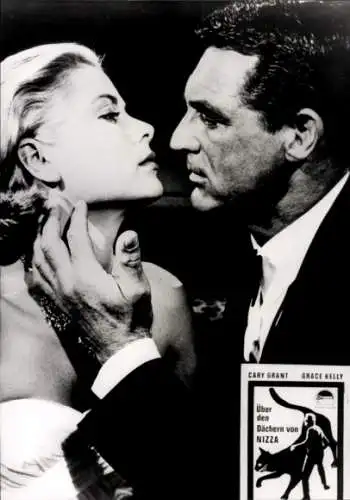 Foto Schauspieler Cary Grant, Grace Kelly, Filmszene Über den Dächern von Nizza, Pressefoto