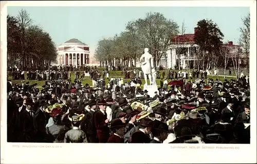 Ak Charlottesville Virginia USA, Tag der Amtseinführung Univ of VA