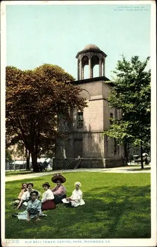 Ak Richmond Virginia USA, Capitol Park, Alter Glockenturm