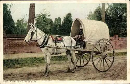 Ak Virginia USA, Marktwagen