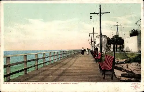 Ak Virginia USA, Pine Beach, Promenade