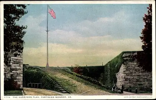 Ak Hampton Virginia USA, Fort Monroe, Garnisonsflagge