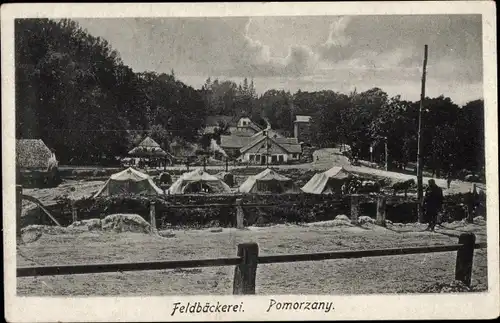 Ak Pomorzany Pomorjany Ukraine oder Pomorzany Pommerensdorf Stettin, Feldbäckerei, I. WK