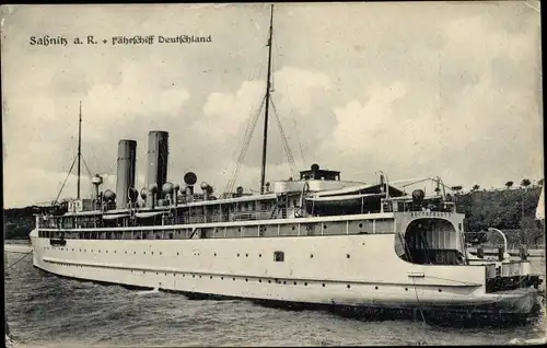Ak Sassnitz auf der Insel Rügen, Fährschiff Deutschland