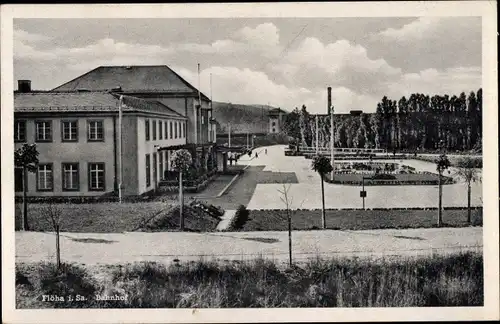 Ak Flöha in Sachsen, Bahnhof