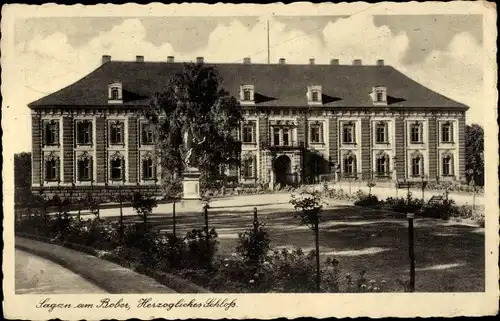 Ak Żagań Sagan am Bober Schlesien, Herzogliches Schloss