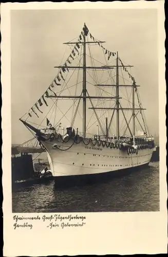 Ak Hamburg, Schwimmende Groß-Jugendherberge Hein Godenwind