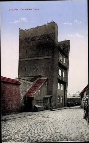 Ak Toruń Thorn Westpreußen, Der schiefe Turm