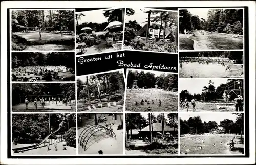 Ak Apeldoorn Gelderland, Waldbad, Spielplatz