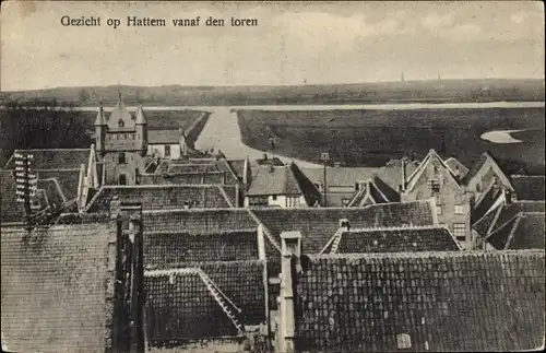 Ak Hattem Gelderland Niederlande, Blick vom Turm