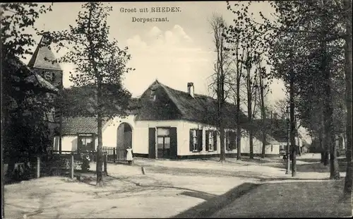 Ak Rheden Gelderland, Dorfstraße