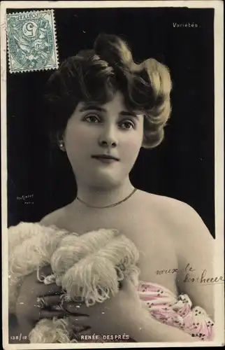 Ak Schauspielerin Renée Després, Portrait, Variétés