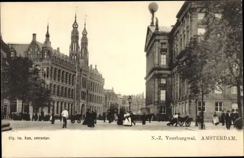 Ak Amsterdam Nordholland Niederlande, N.-Z. Voorburgwal