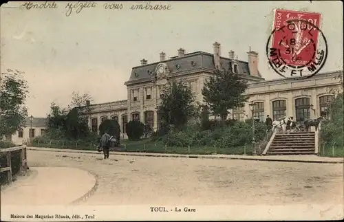 Ak Toul Meurthe et Moselle, La Gare