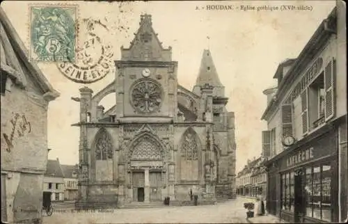 Ak Houdan Yvelines, Gotische Kirche